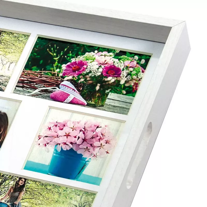 Multi picture frame ZEP W006 Wood biały 447x347 mm
