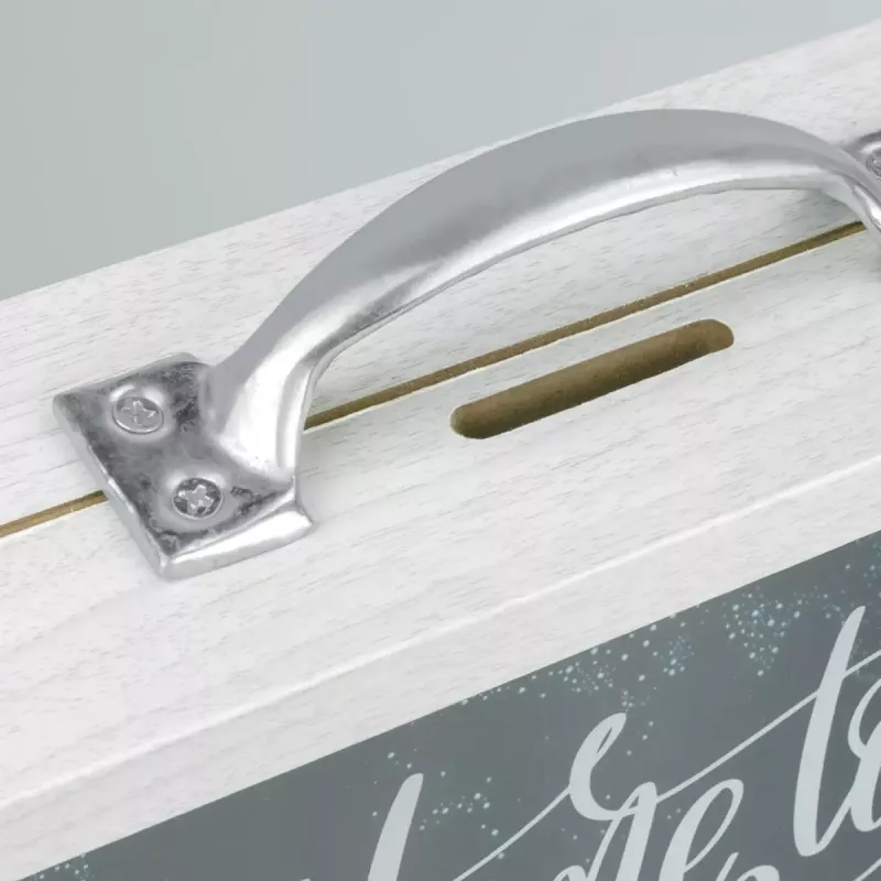 Skarbonka ZEP RM4143 Biała Szkło Metal Drewno 210x65x170 mm