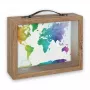 Skarbonka ZEP RM4545 Brązowe szkło Metal Drewno 210x65x170 mm