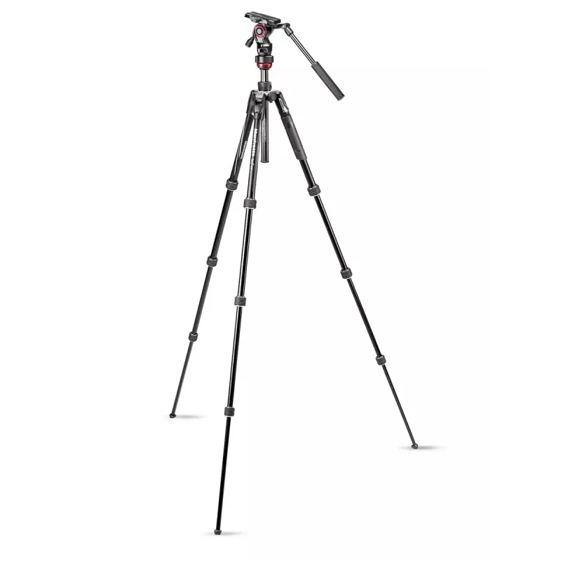 Statyw Manfrotto MVKBFRT-LIVE do aparatów cyfrowych i filmowych 3 nogi Czarny Czerwony Srebrny