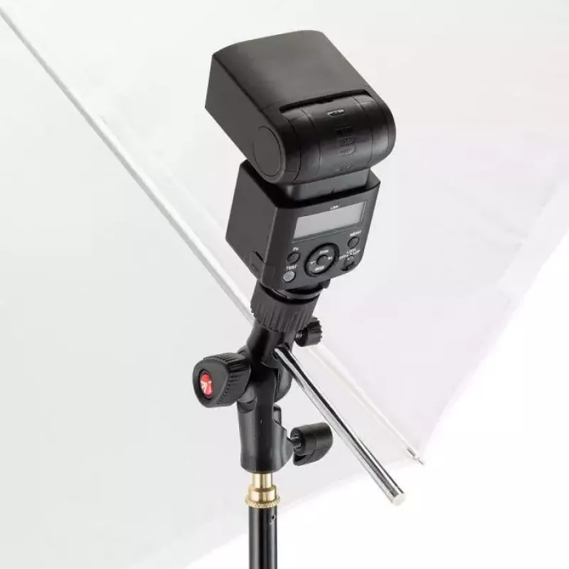 Manfrotto MLH1HS-2 głowica uchylna z zimną stopką, przegubem do lampy i uchwytem na parasol