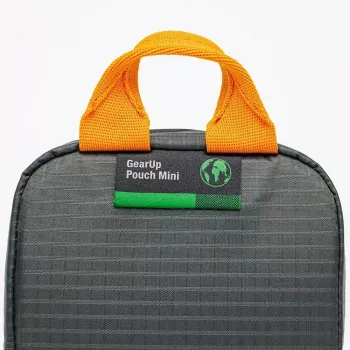 Lowepro GearUp Pouch Mini Saszetka Nylon Poliester Ripstop Szary Pomarańczowy