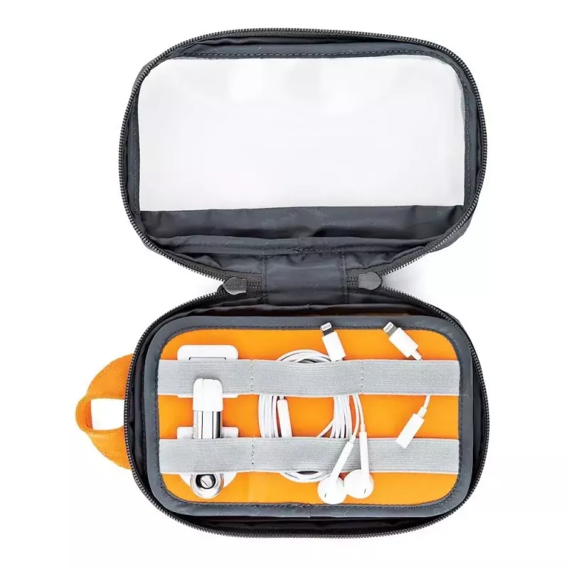 Lowepro GearUp Pouch Mini Saszetka Nylon Poliester Ripstop Szary Pomarańczowy