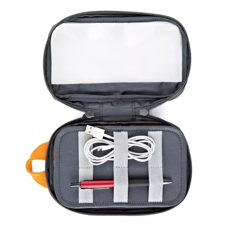 Lowepro GearUp Pouch Mini Saszetka Nylon Poliester Ripstop Szary Pomarańczowy
