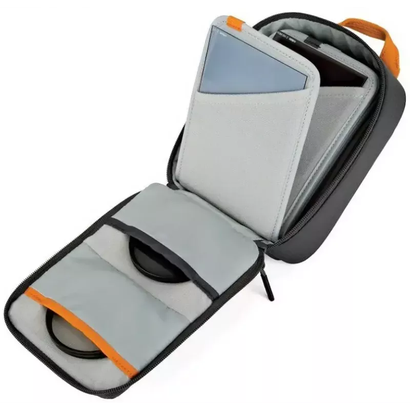 Ochronny pokrowiec na filtry Lowepro GearUp Filter Pouch 100 szary — kompaktowe przechowywanie filtrów fotograficznych