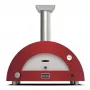 Piec do pizzy Alfa Forni Moderno 2 Pizze Hybrid Antique czerwony – pojemność 2 pizze, paliwo hybrydowe