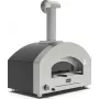 Piekarnik do pizzy Alfa Forni Futuro 2 Pizze Hybrid srebrny Czarny — hybrydowy piekarnik na dwie pizze, do użytku zewnętrznego