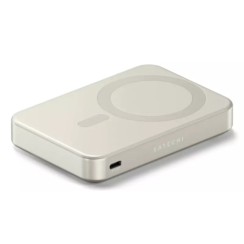 Przenośny powerbank Satechi ST-B10Q2SW 10000 mAh, ładowanie bezprzewodowe, w kolorze piaskowym