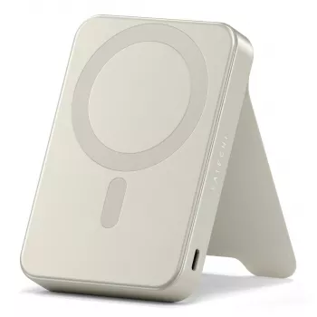 Przenośny powerbank Satechi ST-B10Q2SW 10000 mAh, ładowanie bezprzewodowe, w kolorze piaskowym