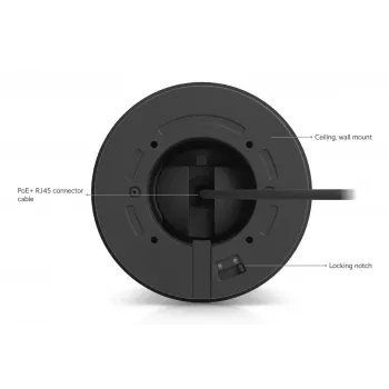 Kamera IP bezpieczeństwa UBIQUITI UVC-G6-Pro-Turret-B — 3840×2160, 1/1.2 cala CMOS, zoom optyczny 2.36×, PoE+, sufit/ściana, wewnątrz/na zewnątrz