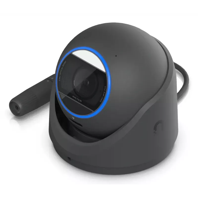 Kamera IP bezpieczeństwa UBIQUITI UVC-G6-Pro-Turret-B — 3840×2160, 1/1.2 cala CMOS, zoom optyczny 2.36×, PoE+, sufit/ściana, wewnątrz/na zewnątrz