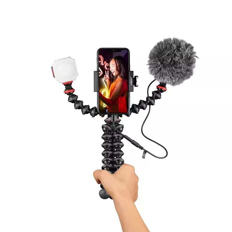 Joby GorillaPod Mobile Vlogging Kit Joby JB01645-BWW 3 nogi 540 g Czarny Czerwony