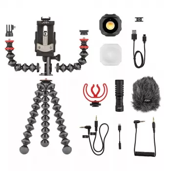 Joby GorillaPod Mobile Vlogging Kit Joby JB01645-BWW 3 nogi 540 g Czarny Czerwony