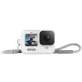 Skóra do kamery GoPro pokrowiec + smycz do HERO12/HERO11/HERO10/HERO9 Czarny — silikon, biały