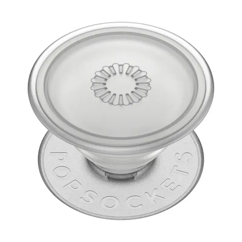 Grip PopSockets PlantCore by Popsockets — uniwersalny uchwyt do telefonu, szary półprzezroczysty, 38,8×7,7 mm