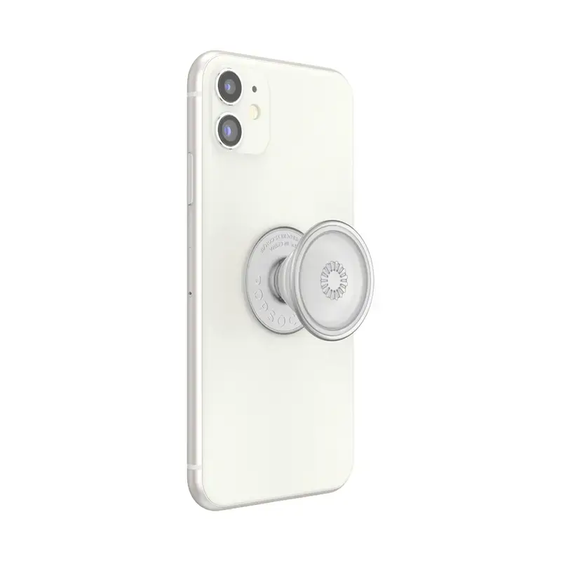Grip PopSockets PlantCore by Popsockets — uniwersalny uchwyt do telefonu, szary półprzezroczysty, 38,8×7,7 mm