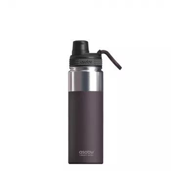 Termos ASOBU Alpine Flask Hiking 530 ml stal nierdzewna Burgund, wysokość 235 mm, średnica 7,6 cm