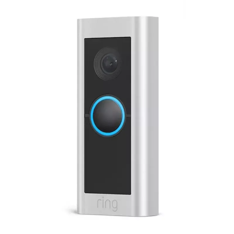 Wideodomofon RING Video Doorbell Pro 2 Hardwired — Nikel satynowy, Przewodowy Wi‑Fi, 150°×150° pole widzenia, 16–24 V AC
