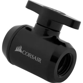 Złączka Corsair CX-9055019-WW mosiężna czarna zawór kulowy do chłodzenia cieczą