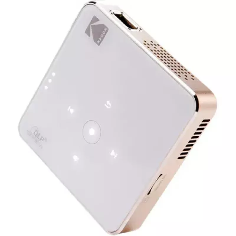 Projektor Kodak Luma 150 Wi‑Fi biały‑Gold, przenośny projektor piko LED z łącznością bezprzewodową
