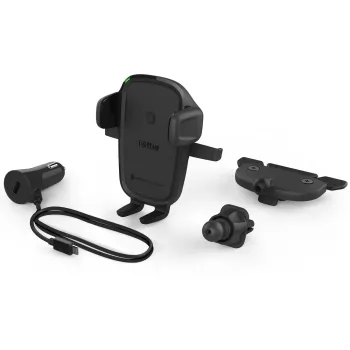 iOttie Easy One Touch 2 Ładowarka samochodowa do smartfona Czarna USB Bezprzewodowe szybkie ładowanie