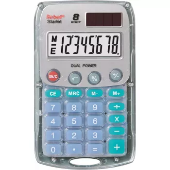 Kalkulator podstawowy Rebell Starlet Pocket Transparent