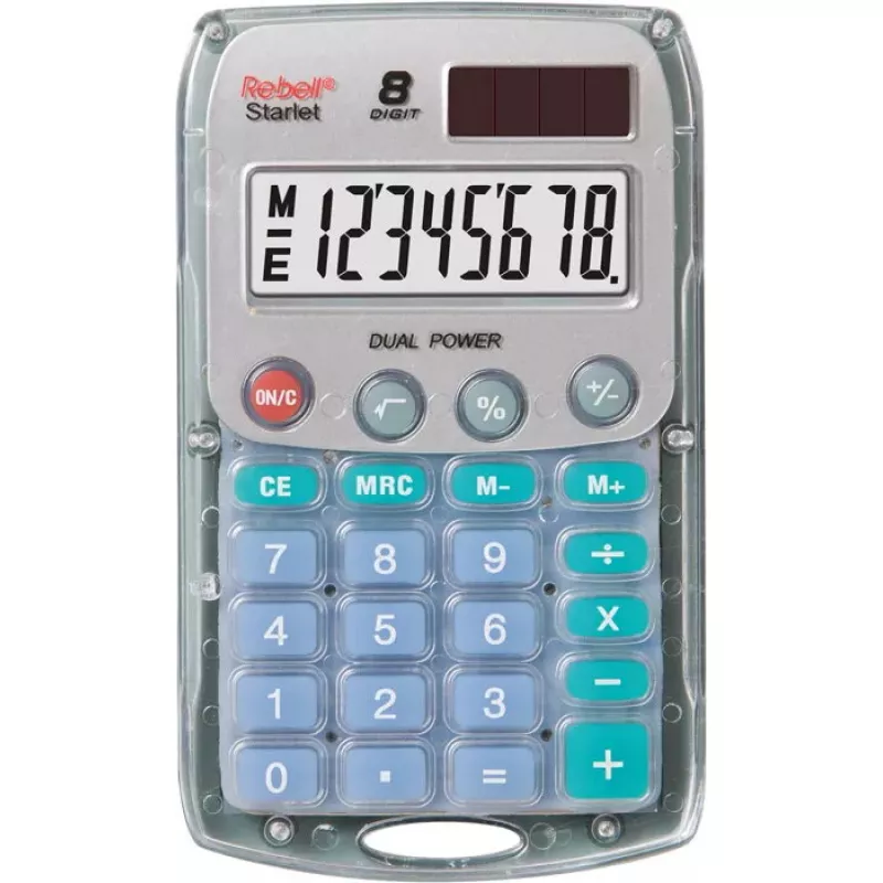 Kalkulator podstawowy Rebell Starlet Pocket Transparent