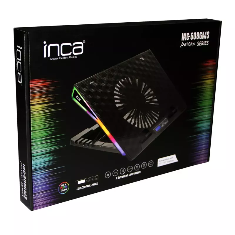 Podstawka pod laptop Inca INC-608GMS Czarny 43,2 cm 17 cali