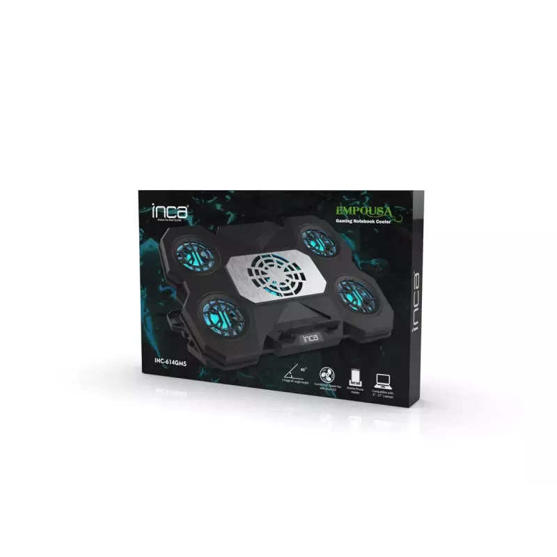 Podkładka chłodząca pod laptop INCA INC-614GMS ergonomiczny design cicha praca
