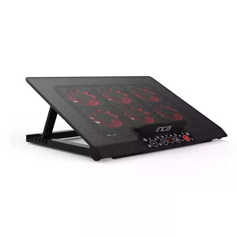 Podkładka chłodząca pod laptopa Inca INC-601GMS 43,2 cm 6 wentylatorów USB Czarna