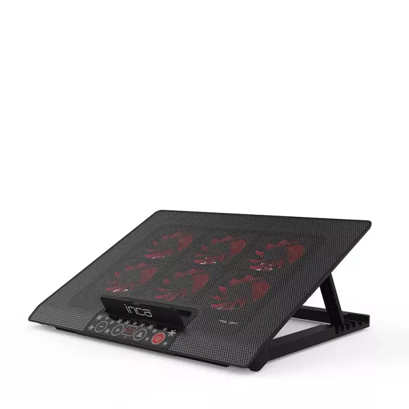 Podkładka chłodząca pod laptopa Inca INC-601GMS 43,2 cm 6 wentylatorów USB Czarna
