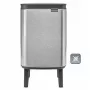 Mini kosz na śmieci BRABANTIA BO 4L Matte Steel Fingerprint Proof — 4-litrowy kosz pedałowy ze stali nierdzewnej