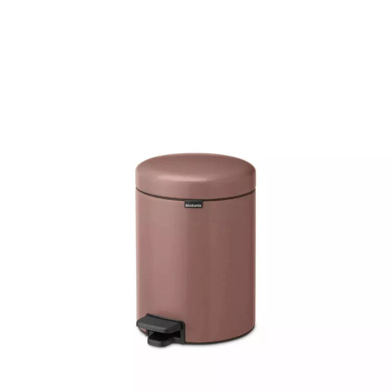 Kosz na śmieci BRABANTIA NewIcon 5 L, Satin Taupe — kosz pedałowy do małych przestrzeni