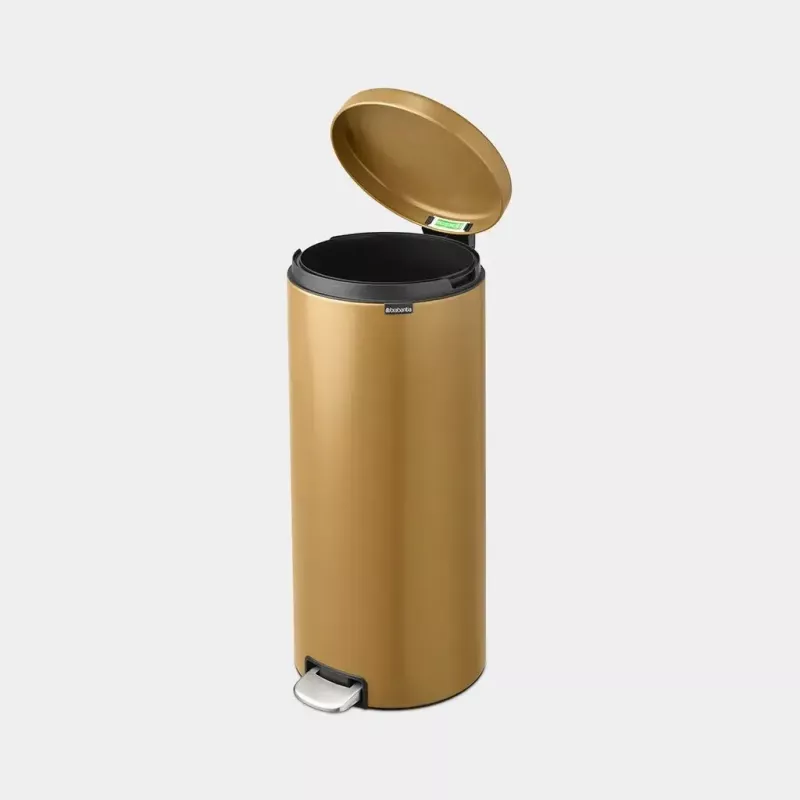 Pojemnik na odpady Brabantia 238765 Okrągły Stalowy Złoty Średnica 29,3 cm Głębokość 380 mm Wysokość 679 mm