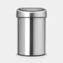 Kosz na śmieci BRABANTIA Touch Bin 3 L, stal matowa, model 36 39 86