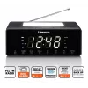 Radiobudzik Lenco CR540BK — budzik FM, wyświetlacz LED 1.2 cala, przyciemniane światło nocne, ładowanie USB, głośniki stereo