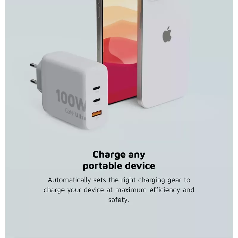 Ładowarka sieciowa Xtorm 100W GaN² Ultra Wall Charger Szybkie ładowanie 2 USB-C