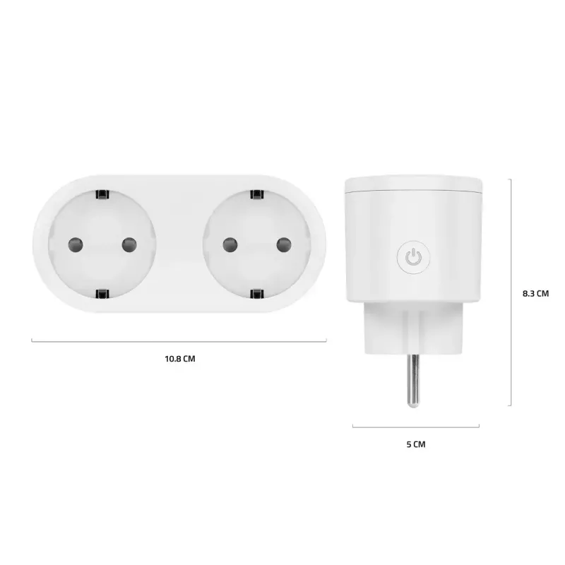 Inteligentna wtyczka Avanca International BV Hombli Smart Socket Duo EU — Wi‑Fi, 220–250 V, 50–60 Hz, 3540 W, wewnętrzna, biała