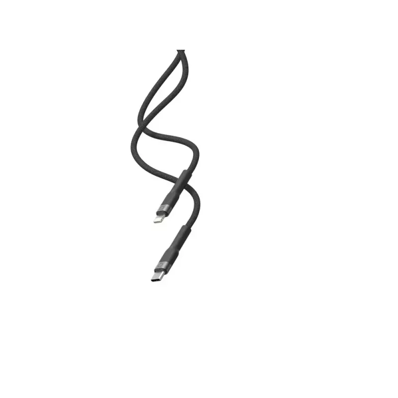 Kabel USB-C na Lightning LINQ byELEMENTS 2m z certyfikatem MFi czarny
