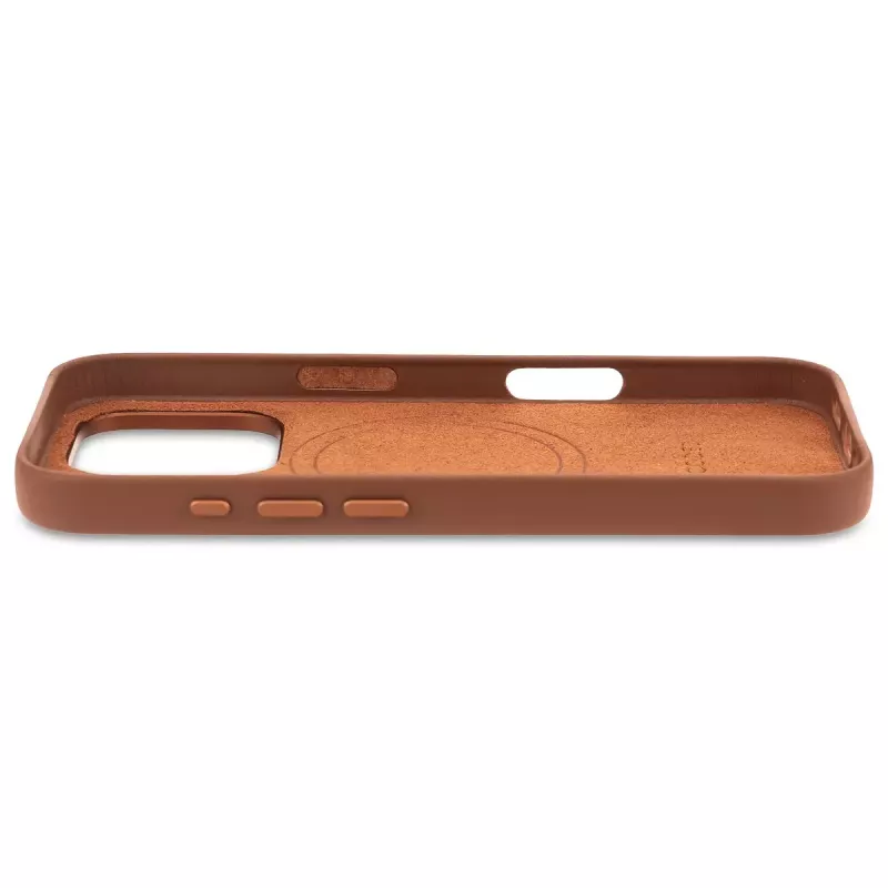 Dekiel Dekodowany Skórzany Pokrowiec iPhone 16 Pro 6,3 cala Brązowy