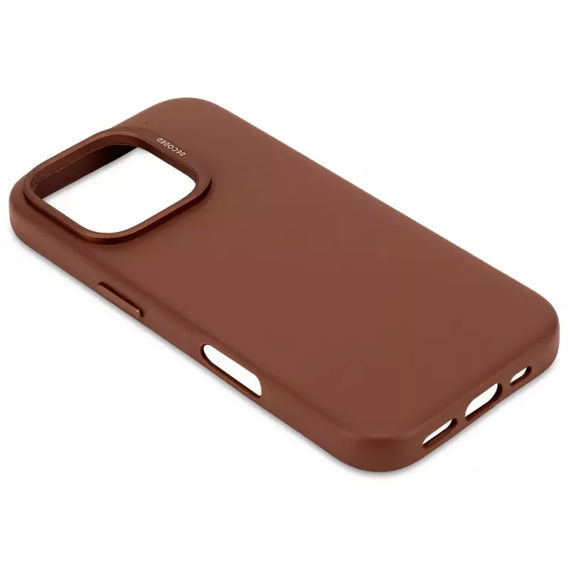 Dekiel Dekodowany Skórzany Pokrowiec iPhone 16 Pro 6,3 cala Brązowy