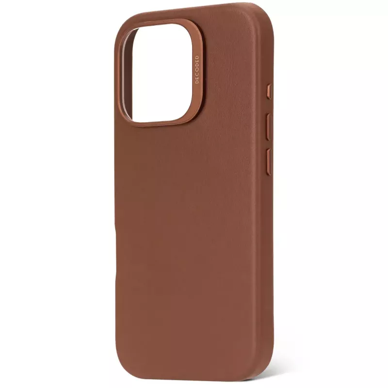 Dekiel Dekodowany Skórzany Pokrowiec iPhone 16 Pro 6,3 cala Brązowy