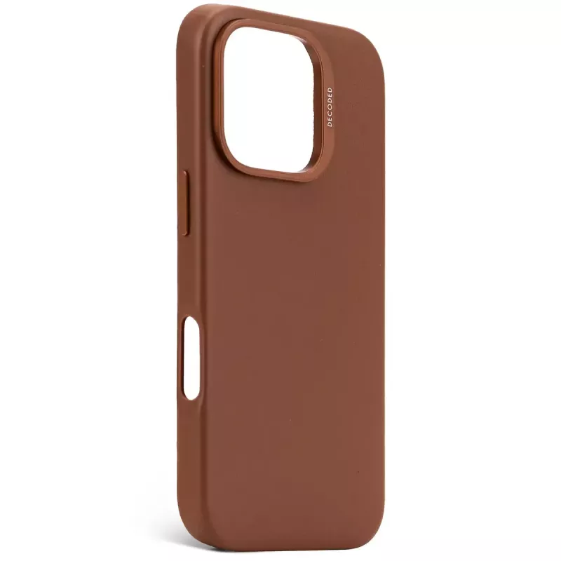 Dekiel Dekodowany Skórzany Pokrowiec iPhone 16 Pro 6,3 cala Brązowy