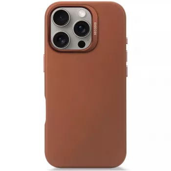 Dekiel Dekodowany Skórzany Pokrowiec iPhone 16 Pro 6,3 cala Brązowy