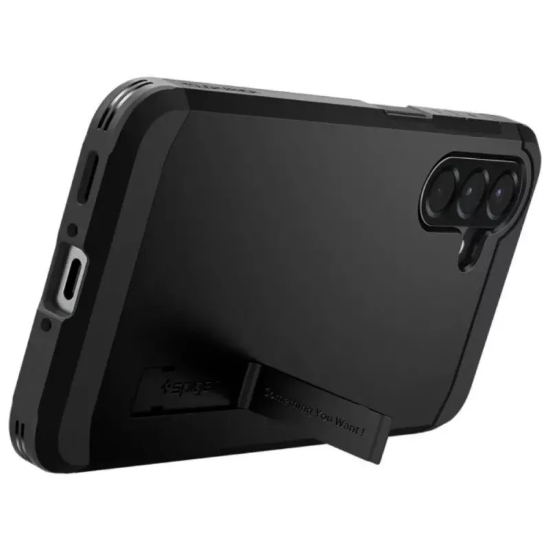 Etui Spigen Tough Armor do Samsung Galaxy A56 5G — czarne, dwuwarstwowe etui ochronne