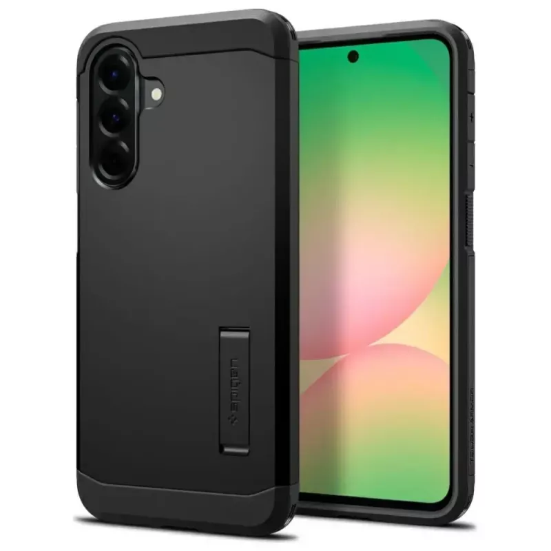 Etui Spigen Tough Armor do Samsung Galaxy A56 5G — czarne, dwuwarstwowe etui ochronne