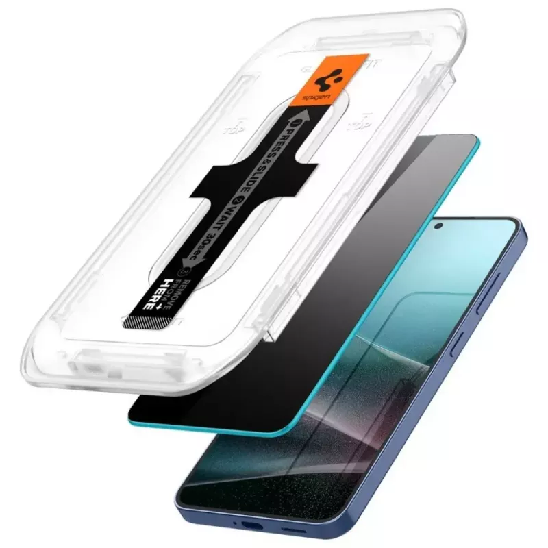 Hartowane szkło ochronne z filtrem prywatności Spigen Glas.TR EZ FIT HD do Samsung Galaxy S24/S25 — 2 szt.