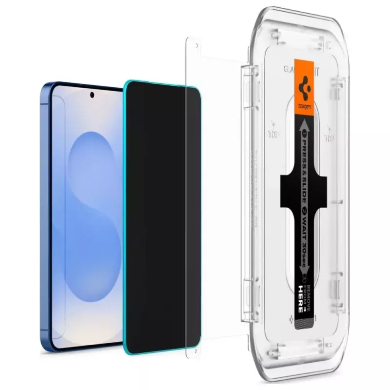 Hartowane szkło ochronne z filtrem prywatności Spigen Glas.TR EZ FIT HD do Samsung Galaxy S24/S25 — 2 szt.