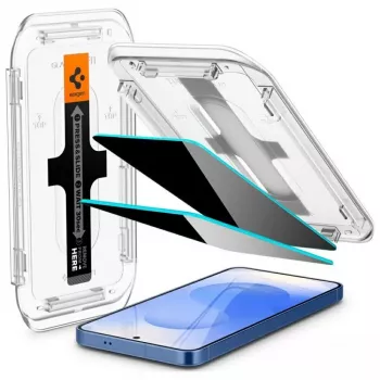 Hartowane szkło ochronne z filtrem prywatności Spigen Glas.TR EZ FIT HD do Samsung Galaxy S24/S25 — 2 szt.