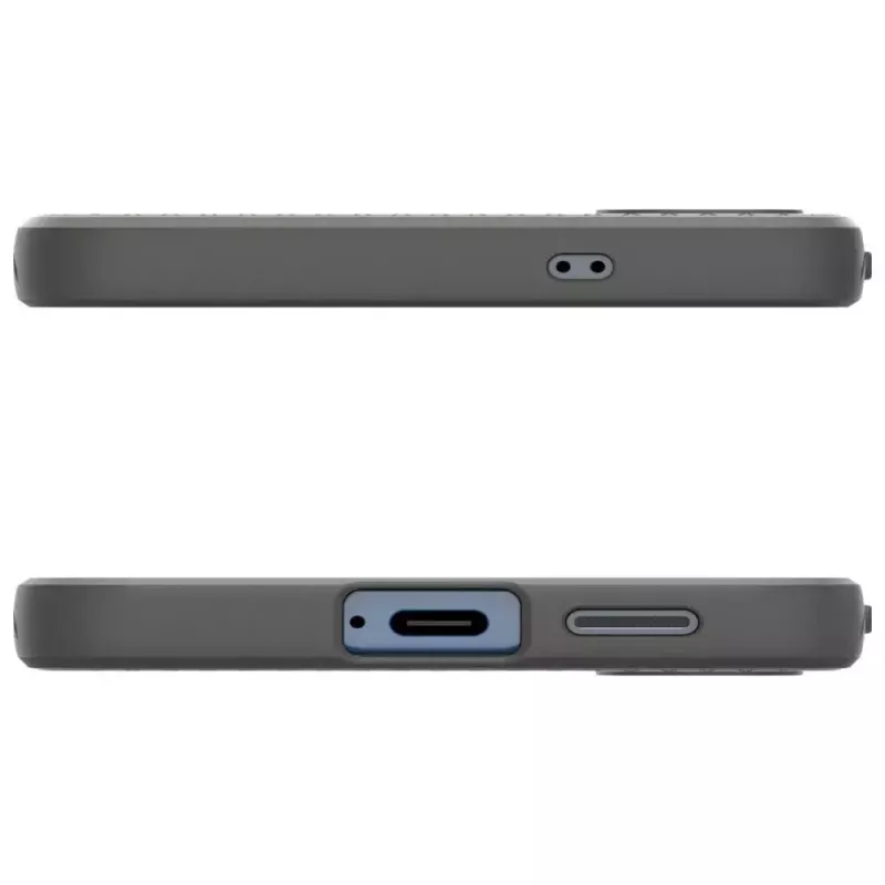 Etui ochronne Spigen Liquid Air do Galaxy S25 — Marmurowo-szary, smukłe, amortyzujące wstrząsy
